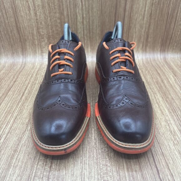 Cole Haan Great Jones Leather Wing Tip Shoes Men’s Size 8 M Brown Orange C11235‎ main image 6
